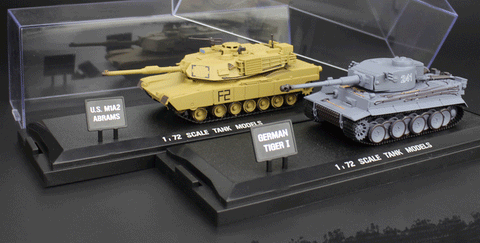 Authentic HengLong 1/72 German Tiger Tank American M1A2 Tank movable static Model Collection gifts