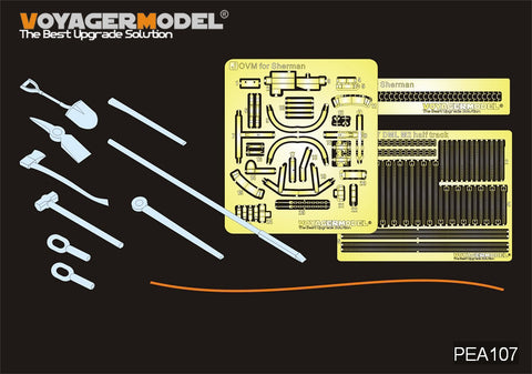 Voyager PEA 107M4 "Sherman" tank tool group(resin parts + metal etching)