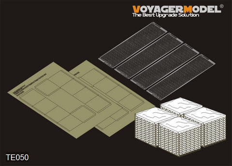 Voyager model metal etching sheet te050 modern NATO concrete barricade isolation pier ( style 3 )