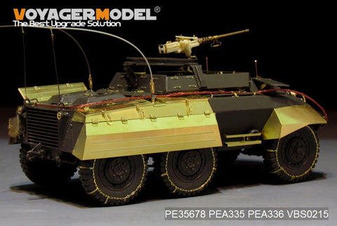 Voyager Model Metal Ealing Sheet PEA335 World War II M8/M20 high speed armored detection vehicle fender / glove box