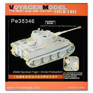 Voyager PE35346 tiger heavy chariot very early upgrade and etch parts (Dragon 6252/6600)