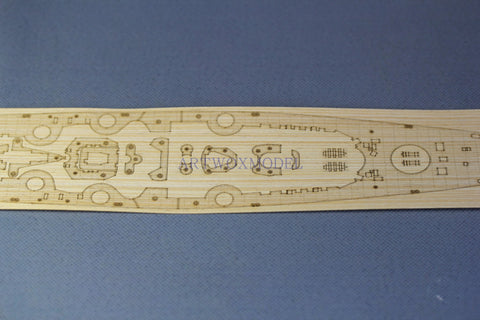 Artwox model wooden deck for Revell 5042 battleship tilbates with PE wood deck aw 50051