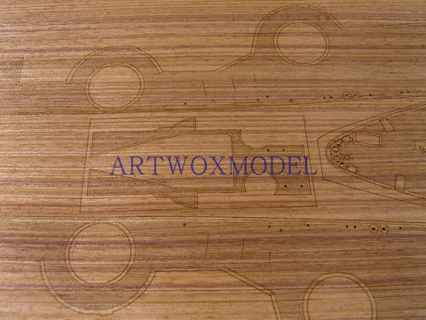 Artwox model wooden deck for trumpeter 03702 Bismarck battleship wooden deck AW30003A