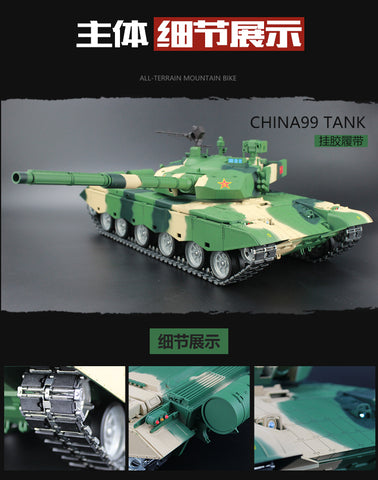 HengLong 1/16 China 99A main battle tank 3899A-1 remote control metal model 2.4 G parade wolf toy