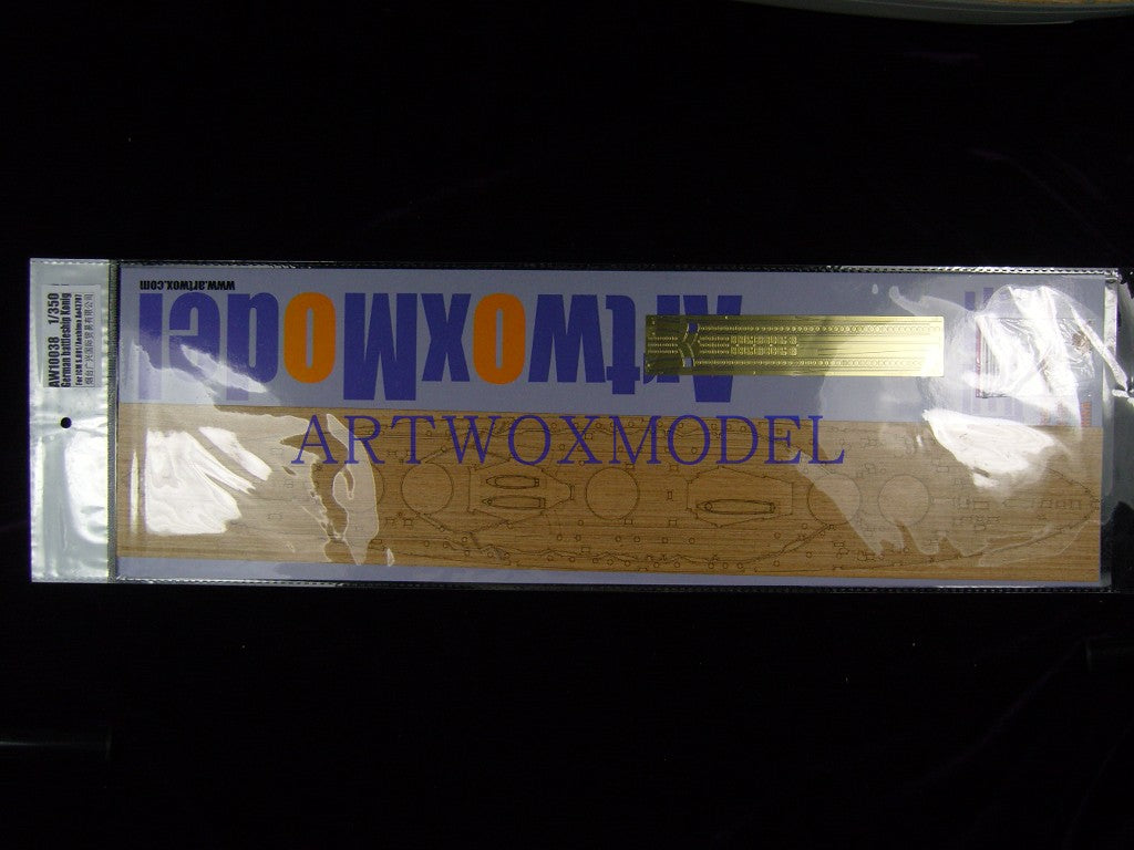 Artwox model wooden deck for/ICM/S003 Battleship of the German Crown Prince of World War I containing PE wood deck AW10044