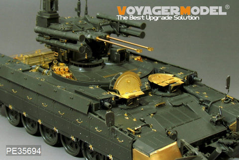 Voyager PE35694 Russian BMPT terminator tank support chariot upgraded with metal etch.