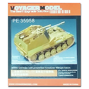 Voyager Model Metal Etching Sheet PE35958 World War II German Sd.Kfz.124 bees self propelled howitzer basic components (including shells)