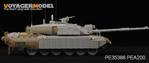 Voyager PEA200 Challenger 2 main battle tank with fencing additional armor upgrade metal etching