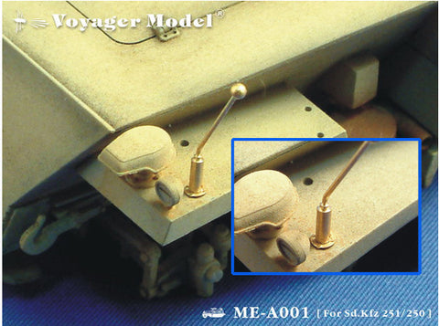 Voyager ME-A001 Sd.Kfz.250/251 series metal rod for escalation of semi tracked armored vehicles