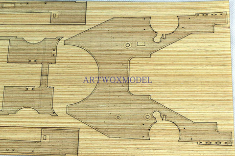 Artwox model wooden deck for trumpeter 03706 American "Iowa" battleship BB-61 wooden deck AW3007