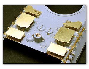 Foyager PEA069 No. 5 tank Leopard D type roof air defense additional deck reconstruction metal etching parts