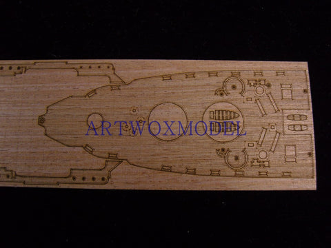 Artwox model wooden deck for dragon 7041 Pennsylvania 1944 BB-38 AW20039