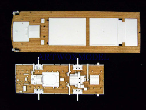 Artwox model wooden deck for Hasegawa 40028 Japan Glacier Maru Post Ship Wood Deck AW10048