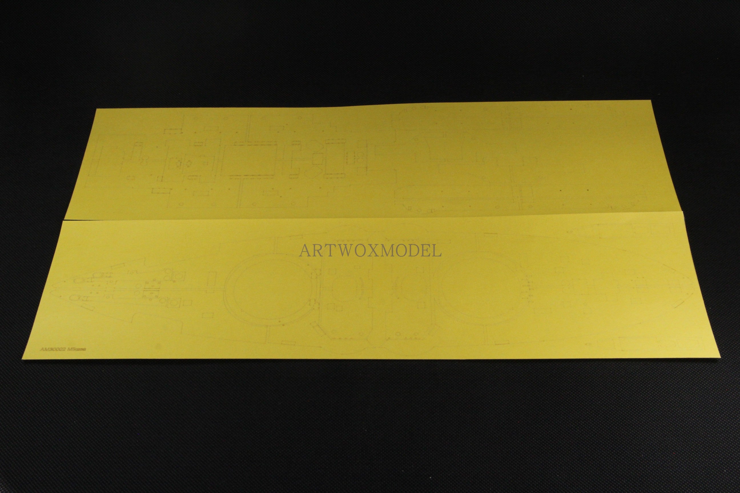 Artwox model wooden deck for Trumpeter 82002 Japan Sancha Battleship 1902 3M Cover Paper AM30004