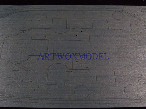 Artwox model wooden deck for trumpeter 05307 USS Alabama wood deck aw 10054