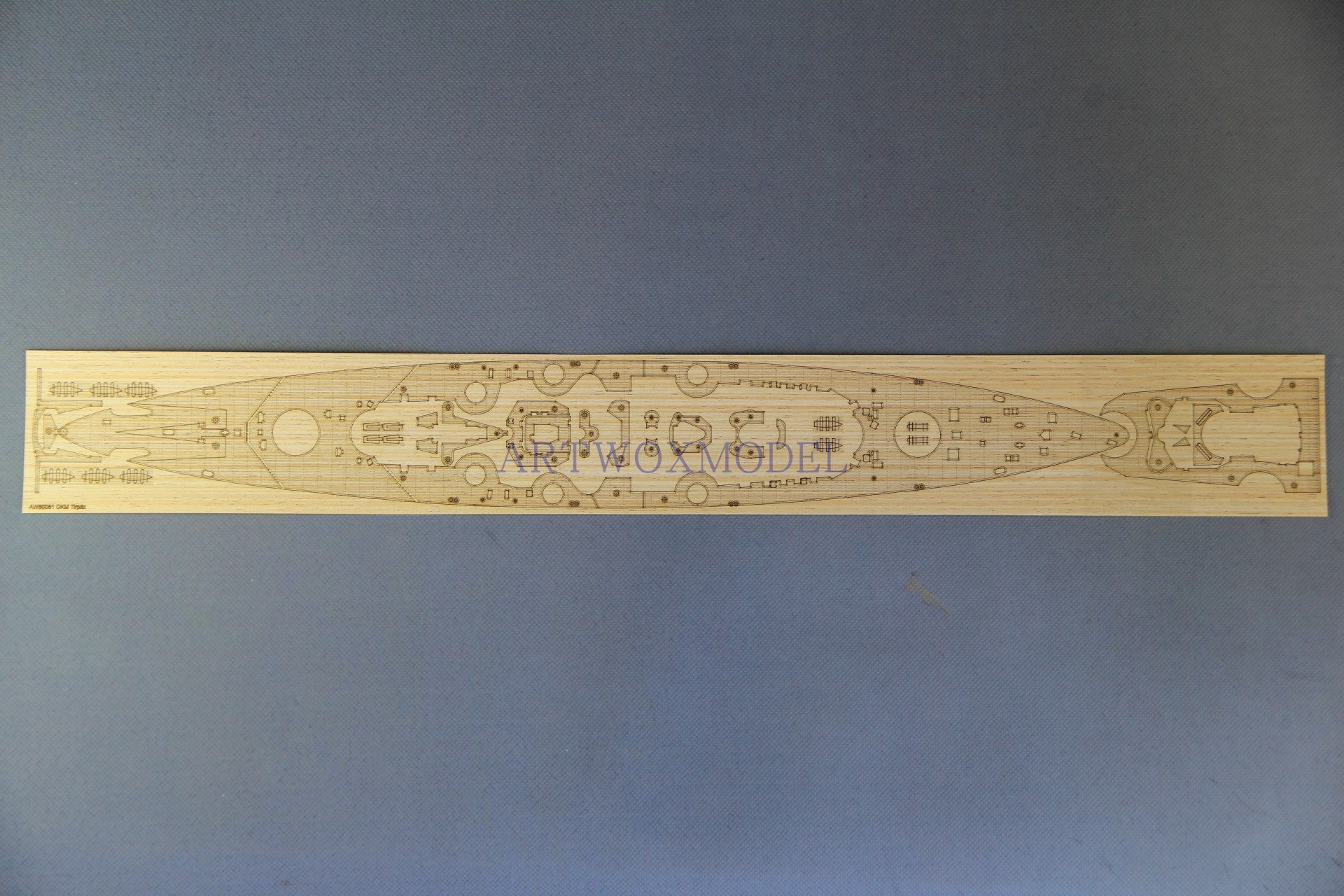 Artwox model wooden deck for Revell 5042 battleship tilbates with PE wood deck aw 50051