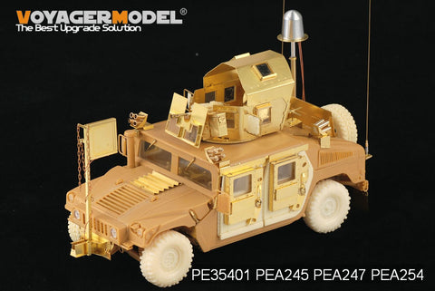 Retrofit of metal telescopic ECM antenna for Voyager PEA254 Hummer Light Tactical Vehicle