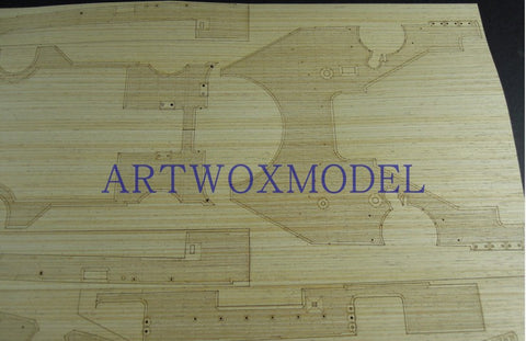 Artwox model wooden deck for trumpeter 03705 battleship b b - 63 wood deck aw 30004 Missouri