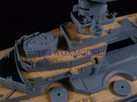 Artwox model wooden deck for Academy American BA903 German battleship Trepitz wooden deck AW10051