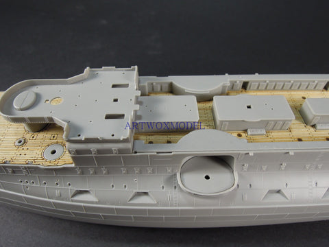 Artwox model wooden deck for Trumpeter 05338 Crown Prince of the Russian Navy battleship 1904 wooden deck AW10129