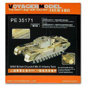 Voyager model metal etching sheet PE35171 Churchill Mk.III infantry tank upgraded with metal etch Kit