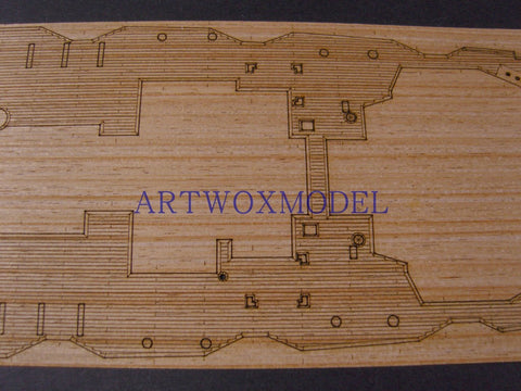 Artwox model wooden deck for Fujimi 600017 Japan High Speed Battleship Hazel Wood Deck AW10084