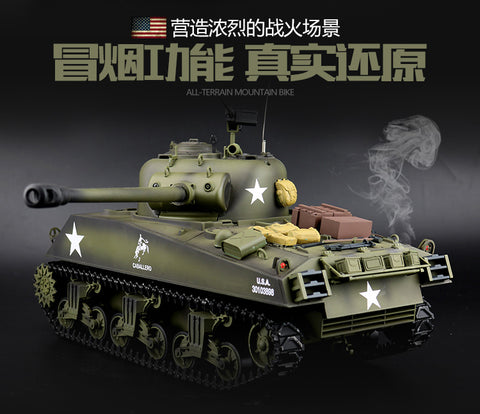 HengLong 1/16 full Simulation of World War II American M4A3 Sherman Model 2.4G remote controlled Metal Tank tracked vehicle