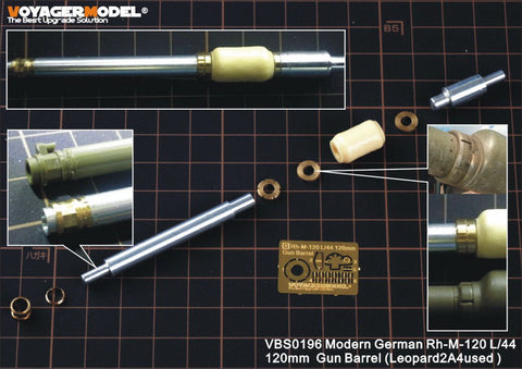 Voyager model metal etching sheet VBS0196 modern german RH - m - 120 l / 44 120 mm barrel ( for leopard 2a4 )