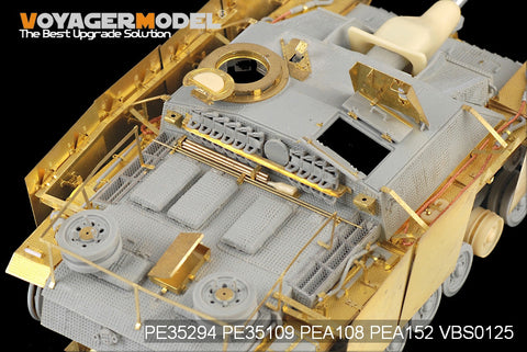 Metal etching for late Type G upgrade of Voyager PE35294 3 assault Gun (Dragon)