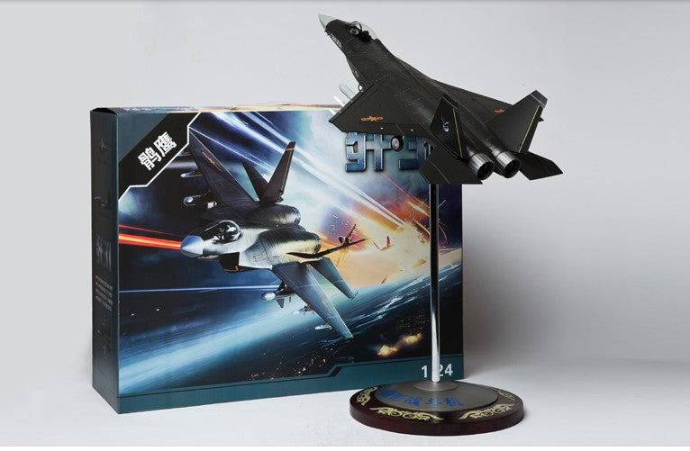 KNL Hobby diecast model The latest China fighter 56 cm J-31 fighter model J31 Falcon Eagle aircraft model 1:24 China airforce CPLA