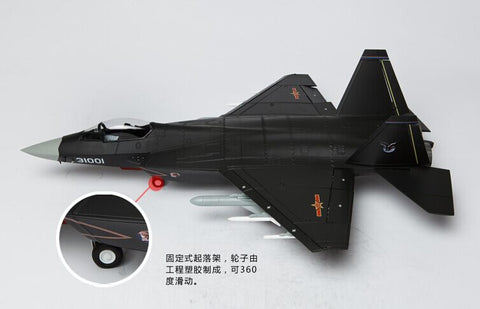 KNL Hobby diecast model The latest China fighter 56 cm J-31 fighter model J31 Falcon Eagle aircraft model 1:24 China airforce CPLA